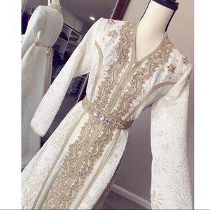 NWT Ivory & Gold Bridal Kaftan